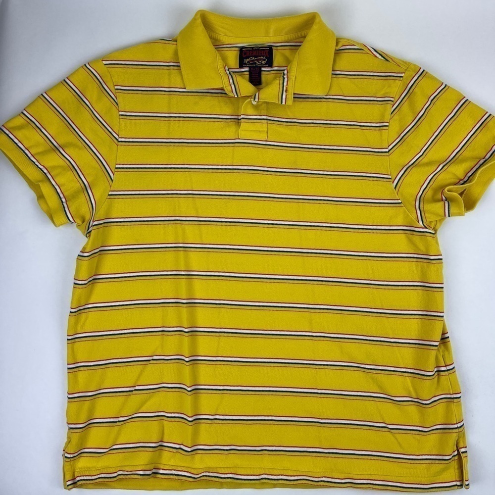 Cremieux Polo Boys XL Yellow Striped